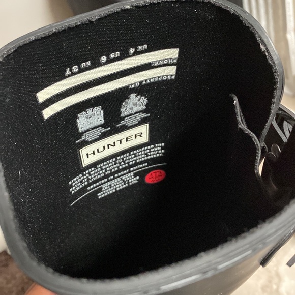 Hunter Tall Refined Boots -black in US 6 - Picture 7 of 10